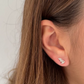 Boucle d'oreille 3 ovales brillants en acier chirurgical