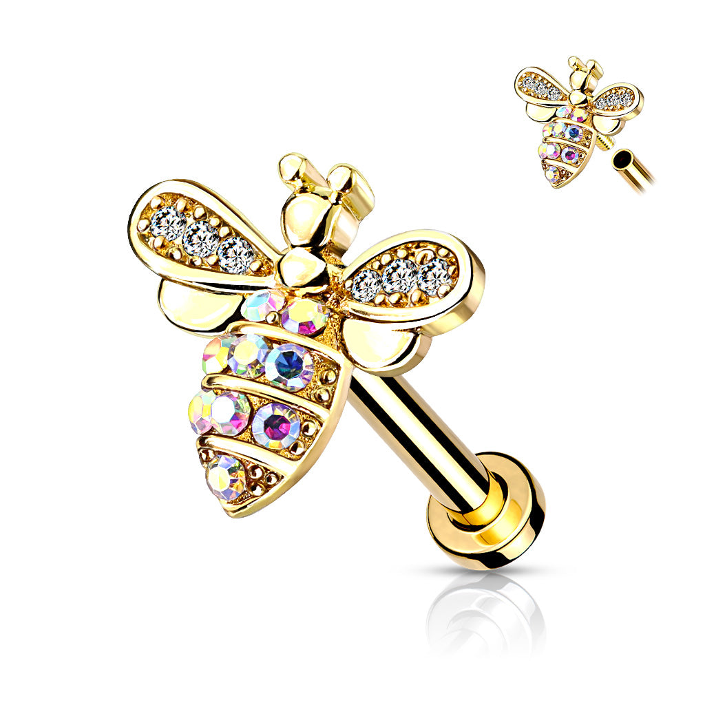 Piercing labret abeille – C-Bo piercings