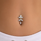 Mise en situation Piercing nombril inversé titane astra