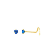 Piercing nez saphir 0,05 carats or jaune