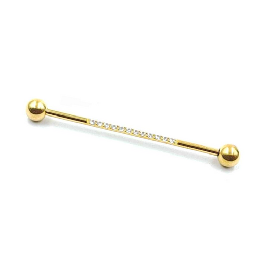Piercing industriel en titane ASTM-F136 orné de brillants