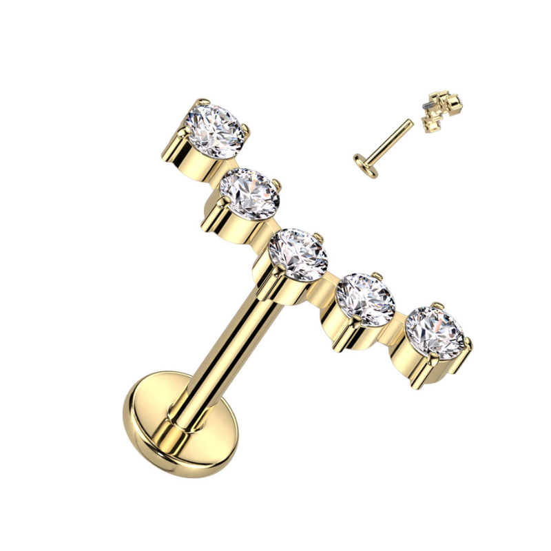 Piercing couronne gold titane pour helix