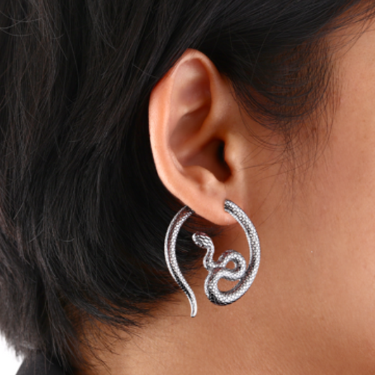 Piercing Écarteur Serpent en Acier Chirurgical – Stretching du Lobe