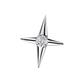 Piercing étoile avec brillant — Titane ASTM F136, push-in