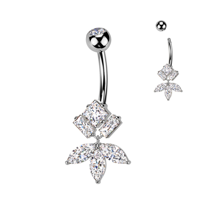 Piercing Nombril Titane ASTM F136 gris