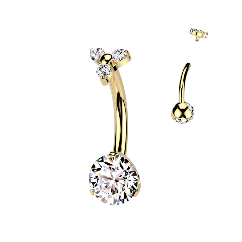 Piercing Nombril Titane ASTM F136 Doré – Trinity
