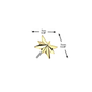 Piercing « Star » — Titane ASTM F136 plaqué or 24 carats (labret push-in)