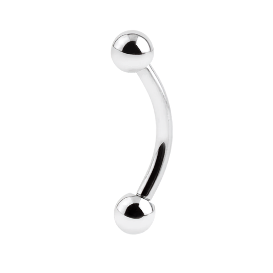 Piercing arcade titane ASTM F-136 1,2 x 8 mm boules 3 mm