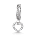 Piercing nombril AMOUR titane ASTM F-136 cœur zircons