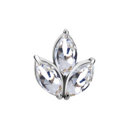 Boucle d'oreille Jasmine en acier avec oxydes de zirconium