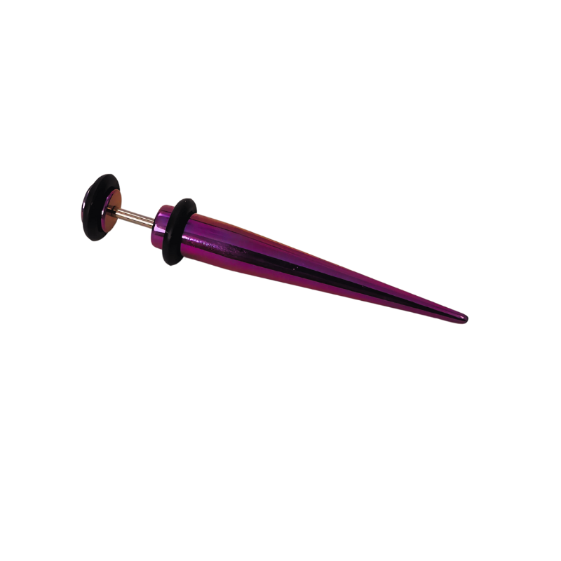 Piercing cone faux écarteur titane violet