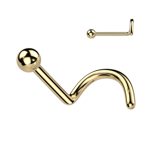 Piercing de nez boule en titane