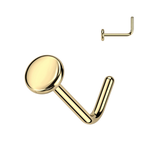 Piercing de nez disque plat en titane