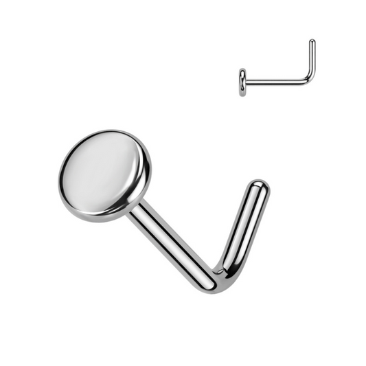 Piercing de nez disque plat en titane