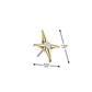 Piercing étoile avec brillant — Titane ASTM F136, push-in