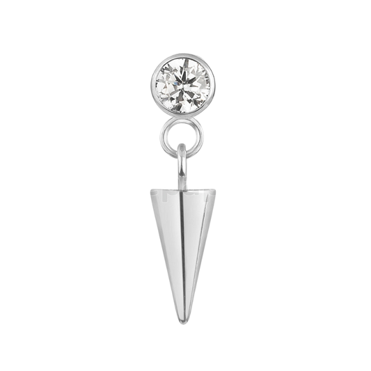 Piercing labret titane ASTM-F136 avec cone suspendu