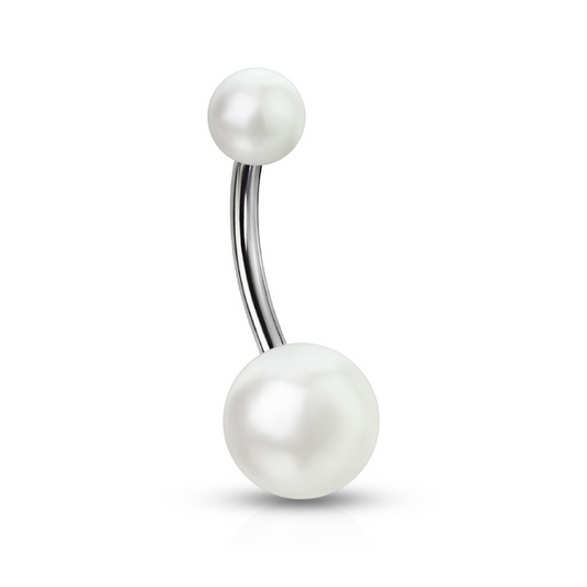 Piercing de nombril imitation perles de culture