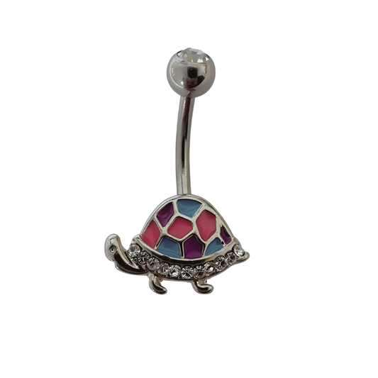 Piercing nombril tortue en acier inoxydable