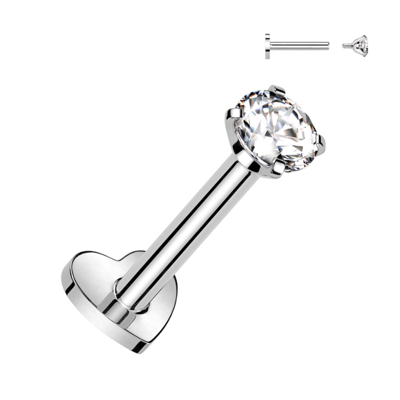 Piercing oreille Bella en titane doré ou gris