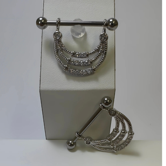 Piercing téton triple guirlandes