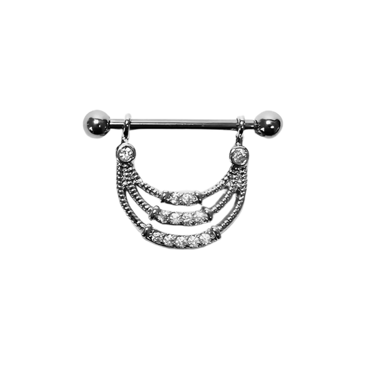 Piercing téton triple guirlandes