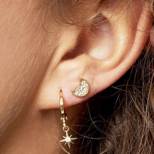 Boucles d'oreilles Sana avec pendentif étoile