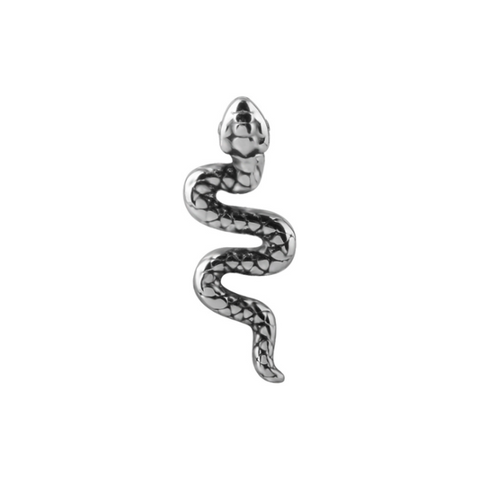 Boucle d'oreille serpent en acier chirurgical