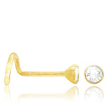 Piercing nez or jaune zirconium