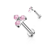 Piercing Trinity titane et zircons