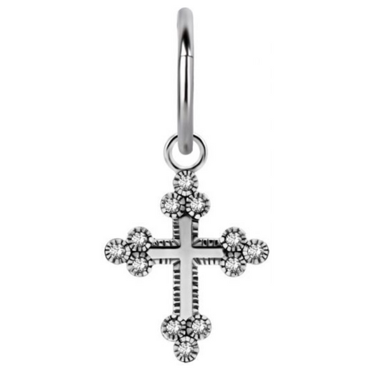 charm croix porté sur clicker