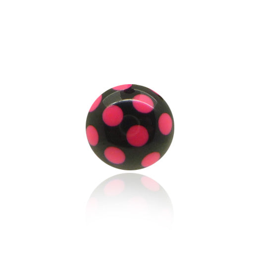 Piercing boule en acrylique bicolore