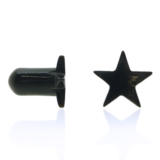Piercing plug corne avec motif étoile