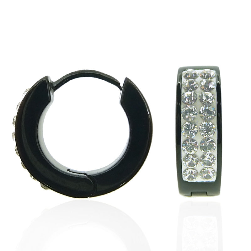 Boucle d'oreille anneau cristaux blancs – C-Bo piercings