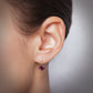 Piercing boucle oreille acier chirurgical zircon