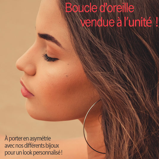 Boucle d'oreille en argent pour le lobe