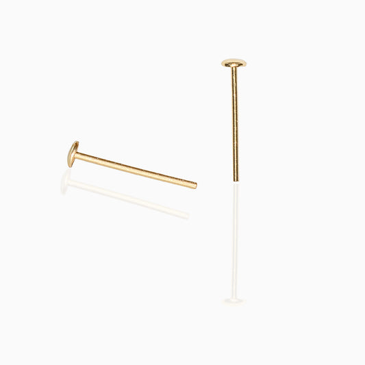Piercing nez argent doré avec rond plat