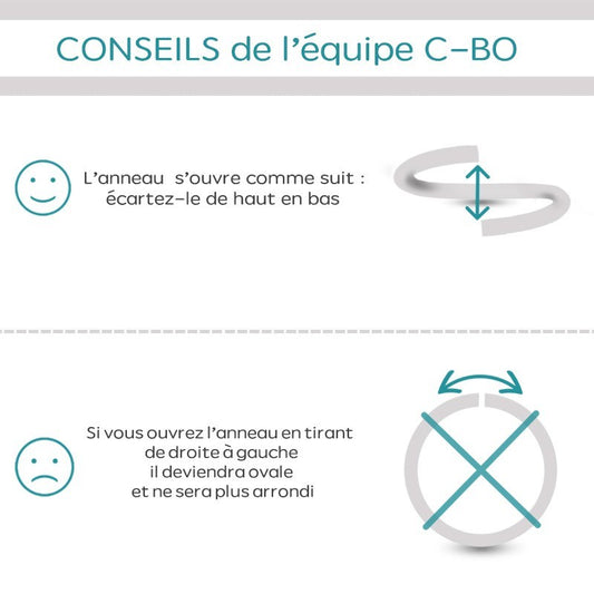 Anneau de piercing couleur or rose avec micro boule