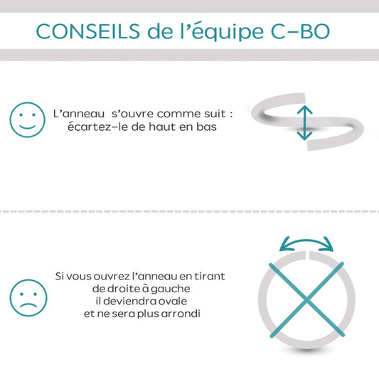 Anneau de piercing tressé or rose (hélix et nez)