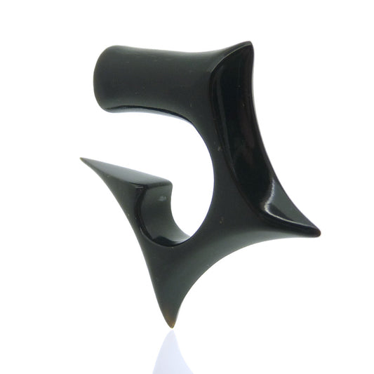 Piercing oreille ecarteur corne de buffle naturelle