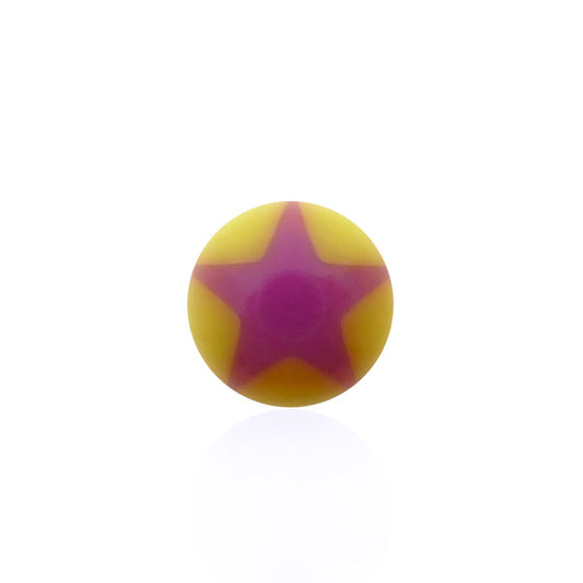 Boule de piercing acrylique avec étoile