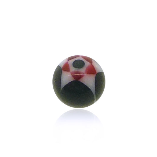 Boule 3 couleurs pour piercing avec étoiles