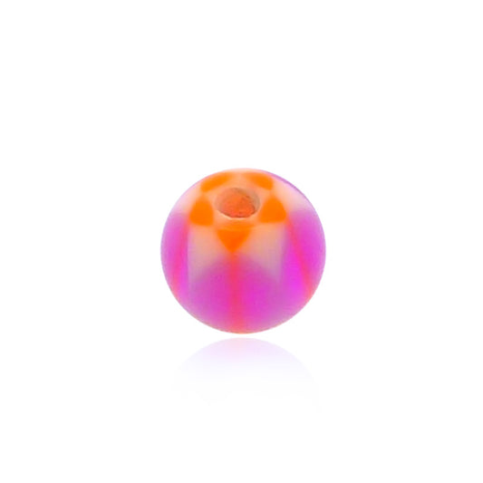 Boule 3 couleurs pour piercing avec étoiles