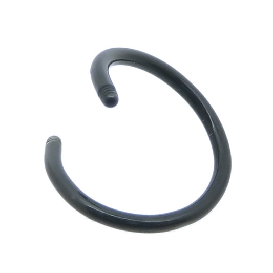 Piercing spirale en titane noir