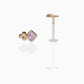 Piercing labret iris or jaune hélix, tragus , conch ...