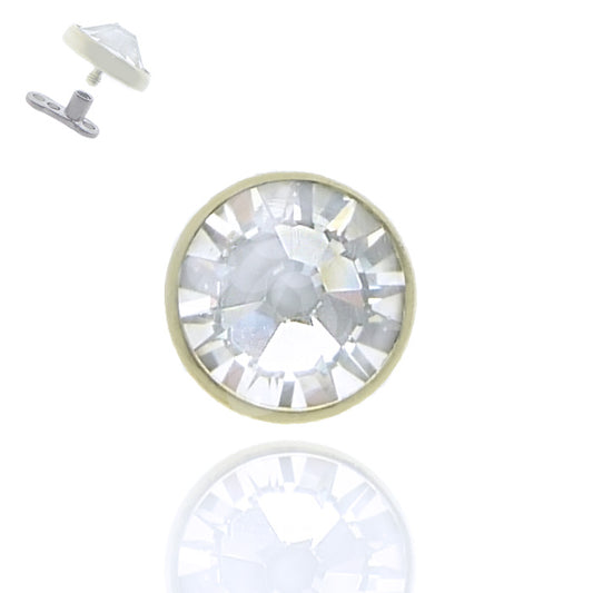 Piercing microdermal titane couleur or