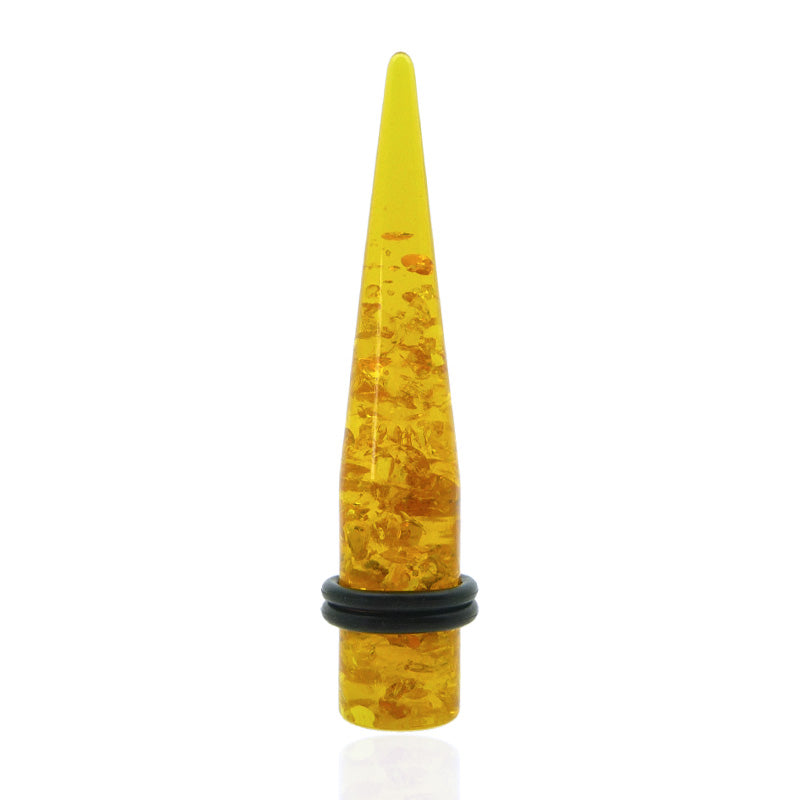 Piercing ecarteur acrylique imitation ambre