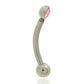 Piercing arcade acier avec brillant de couleur