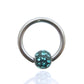 Piercing anneau boule cristal de Swarovski [1,2mm]