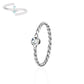 Anneau de piercing tressé en acier avec strass (hélix et nez)