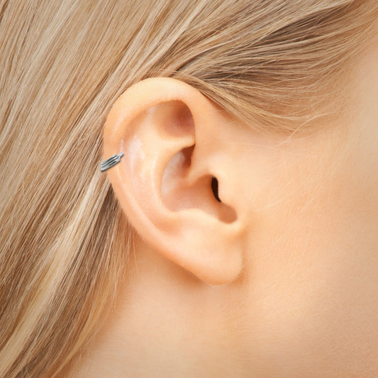 Anneau clicker en acier pour l'oreille (hélix et tragus)